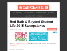 Tablet Screenshot of mysweepstakesguide.com